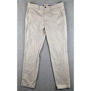 Perk Pants Mens 35x32 Beige Feel Good Slim Fit Stretch 5 Pocket Twill Chino